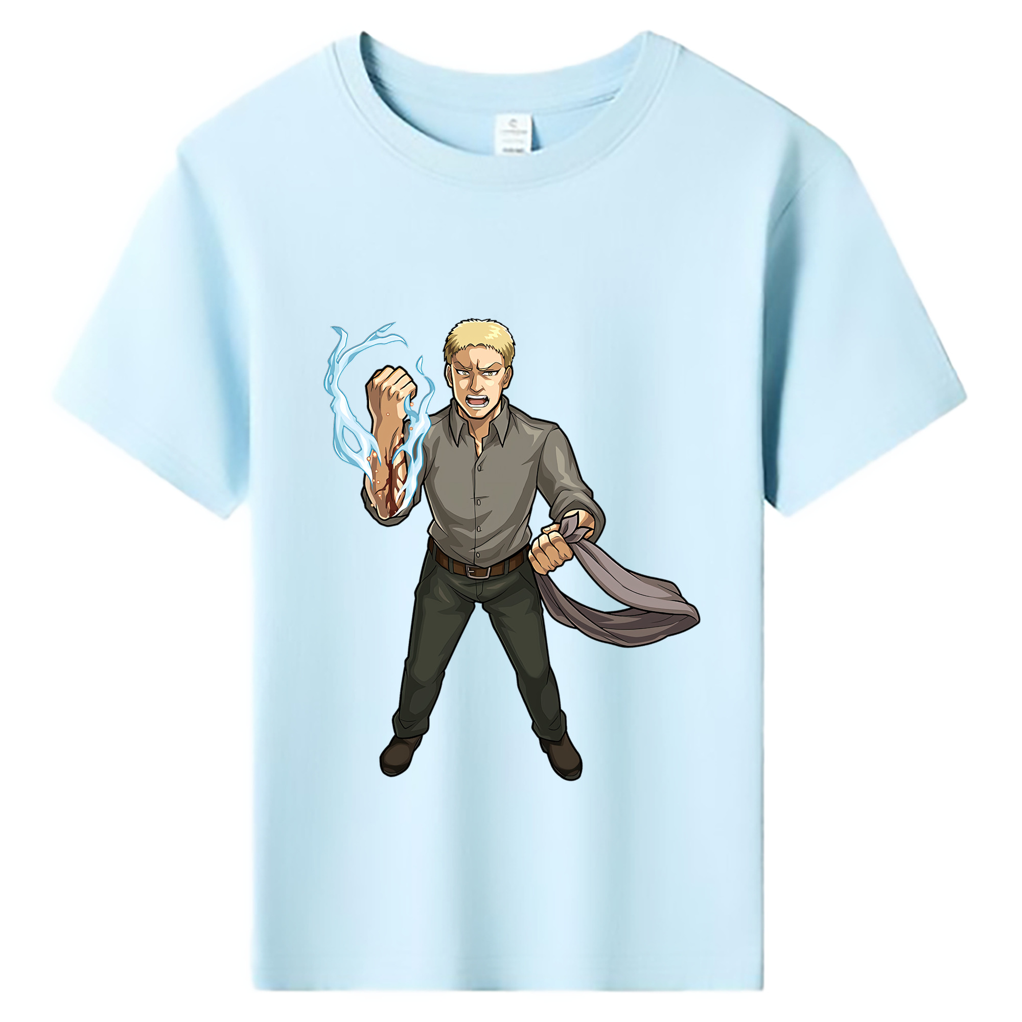 （画像用） 進撃の巨人 ライナー・ブラウン Attack on Titan Reiner Braun 綿100％キッズTシャツ（フロントプリント）